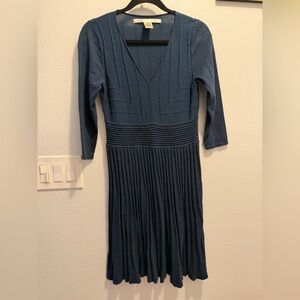 Max Studio Deep Blue Long Sleeve Dress